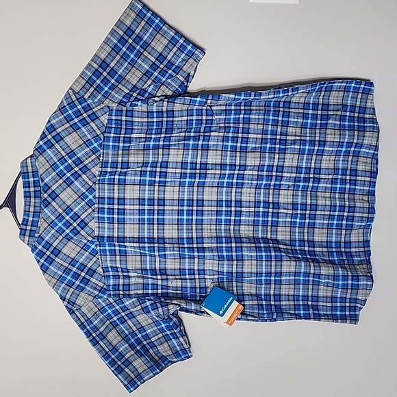 Columbia Omni-Shade Mens XXL Blue Button Down Shirt UPF 50 - Picture 3 of 7